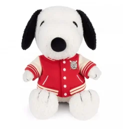 Peluche Snoopy assis avec veste universitaire - 25 cm