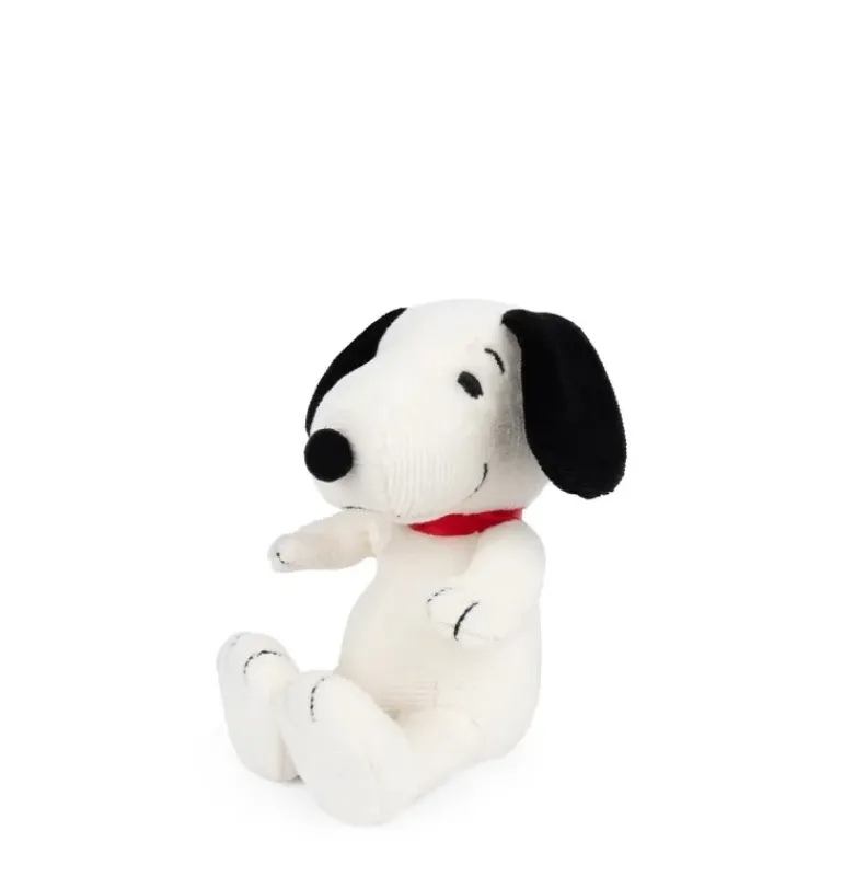 Peluche Snoopy en velours côtelé dans boite cadeau - 17 cm