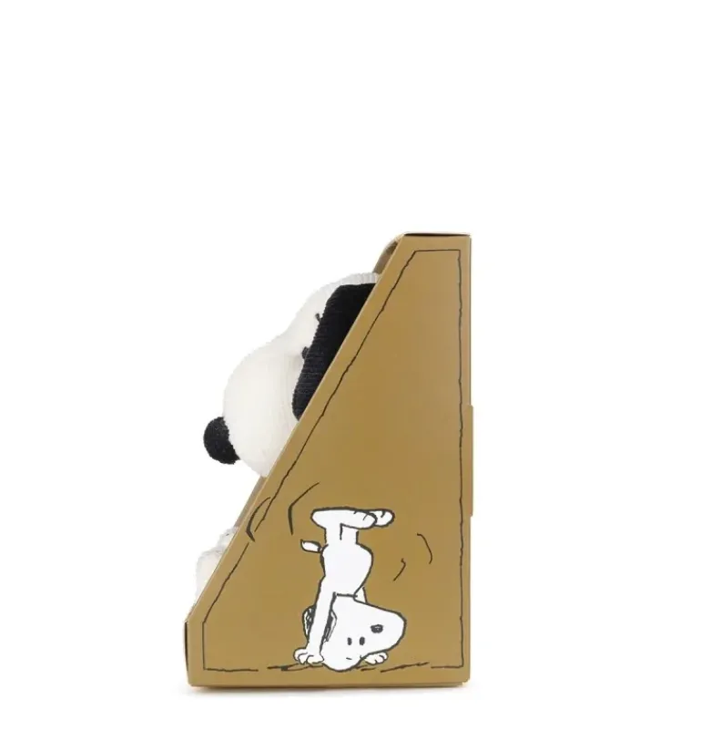 Peluche Snoopy en velours côtelé dans boite cadeau - 17 cm