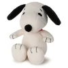 Peluche Snoopy matelassé crème dans boite cadeau - 17 cm