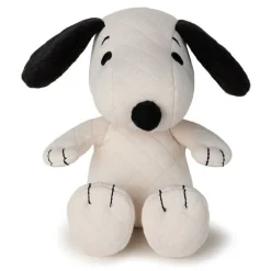 Peluche Snoopy matelassé crème dans boite cadeau - 17 cm