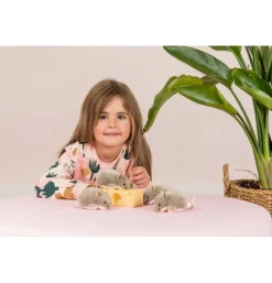 Peluche souris grise - 9 cm