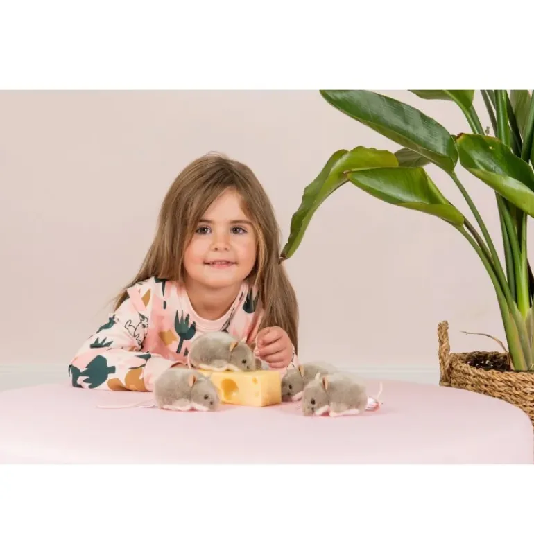 Peluche souris grise - 9 cm