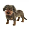 Peluche teckel à poil dur - 30 cm
