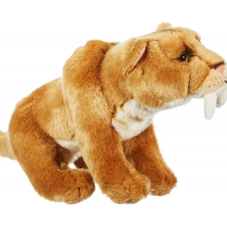 Peluche Tigre à Dents de Sabre - 34 cm