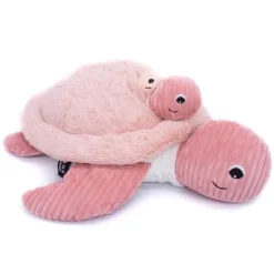 Peluche tortue géante Sauvenou rose
