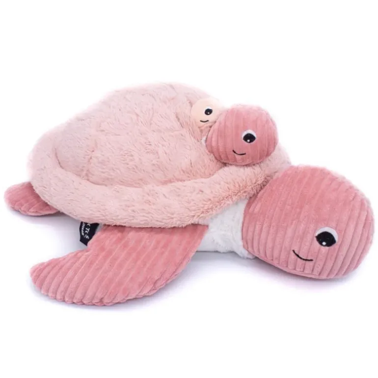 Peluche tortue géante Sauvenou rose