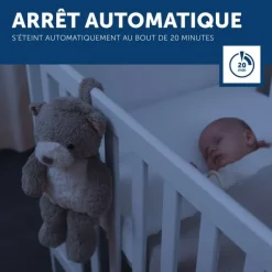 Peluche veilleuse bruit blanc Bruno l'ours