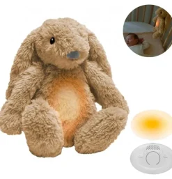 Peluche veilleuse bruit blanc RO le lapin beige