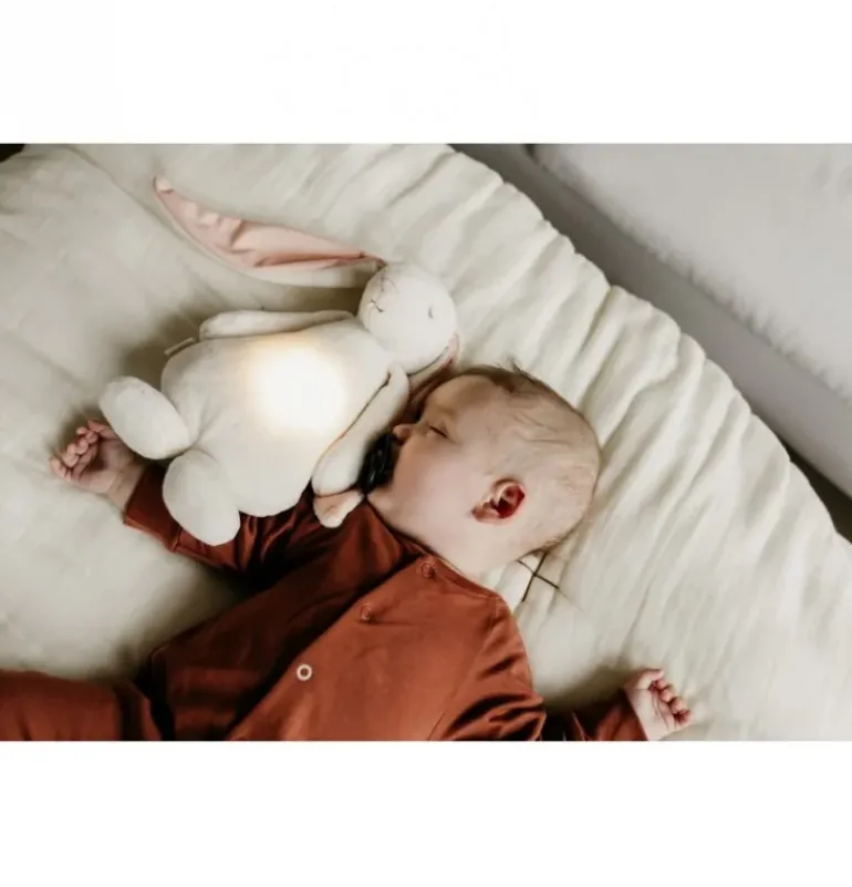 Peluche veilleuse Lapin magique Moonie 2.0 - crème rose