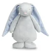 Peluche veilleuse Lapin magique Moonie gris/bleu avec son & lumière