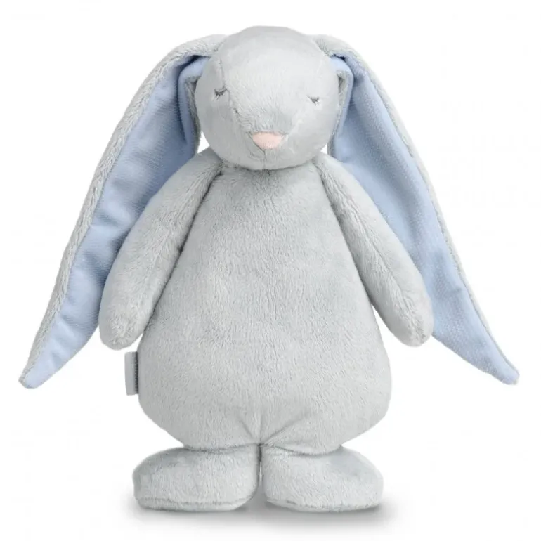 Peluche veilleuse Lapin magique Moonie gris/bleu avec son & lumière