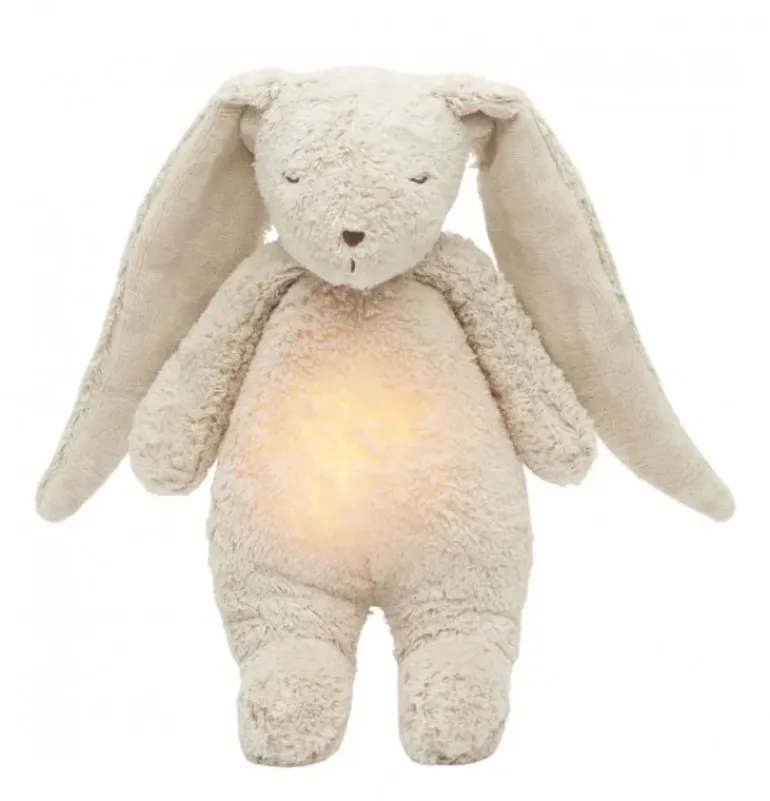 Peluche veilleuse lapin nature bio - sable