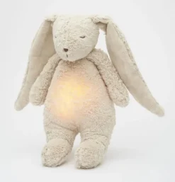 Peluche veilleuse lapin nature bio - sable
