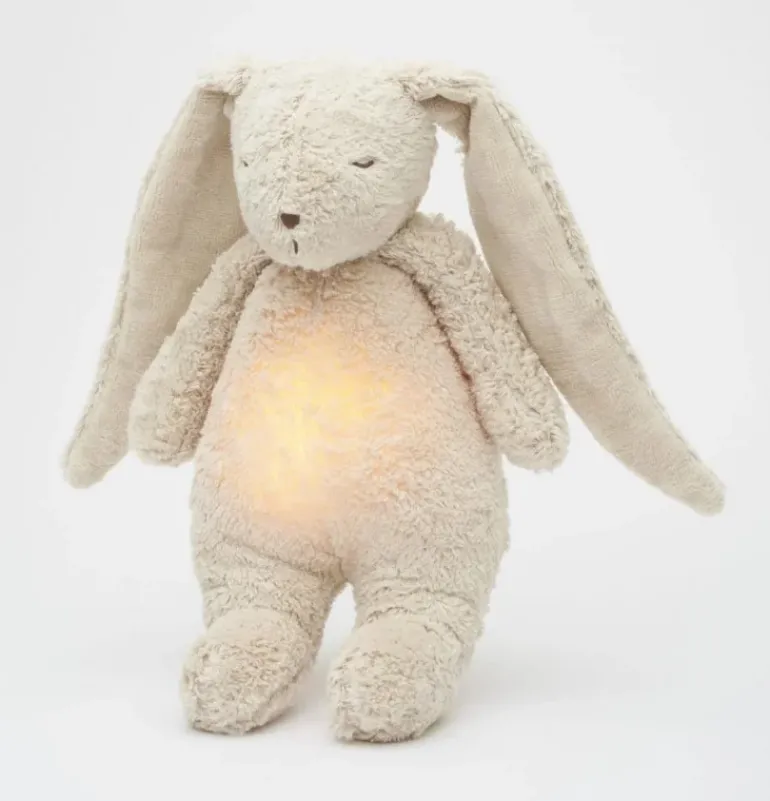 Peluche veilleuse lapin nature bio - sable