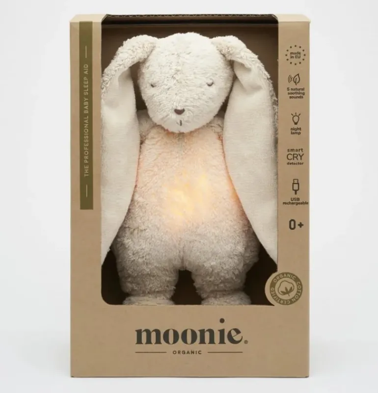 Peluche veilleuse lapin nature bio - sable
