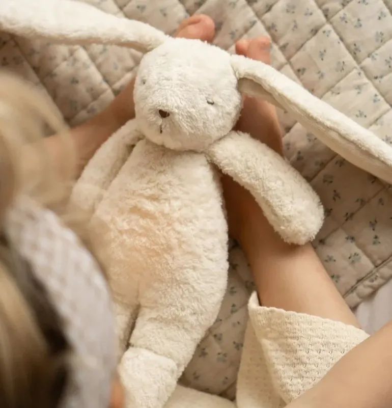 Peluche veilleuse lapin nature bio - sable