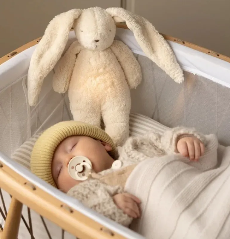 Peluche veilleuse lapin nature bio - sable