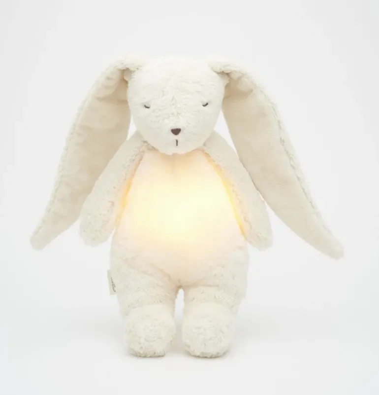 Peluche veilleuse lapin nature bio - blanc polaire