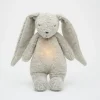 Peluche veilleuse lapin nature bio - gris
