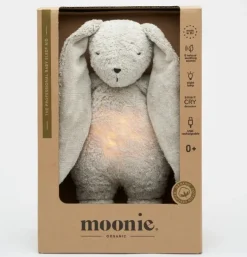 Peluche veilleuse lapin nature bio - gris