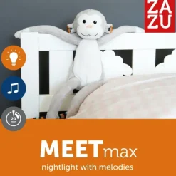 Peluche veilleuse musicale Max le singe