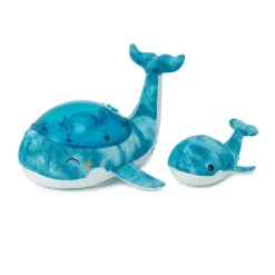 Peluche veilleuse projection musicale baleine Tranquil Whale® - Bleu