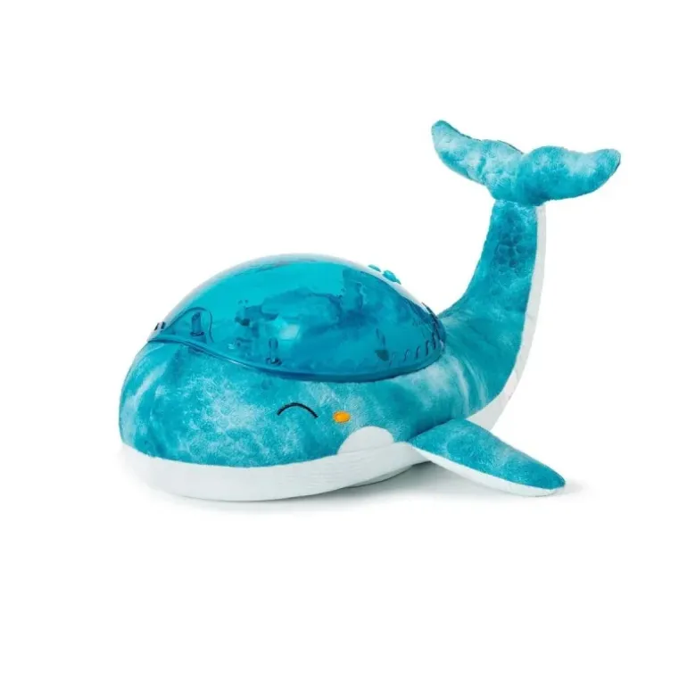 Peluche veilleuse projection musicale baleine Tranquil Whale® - Bleu