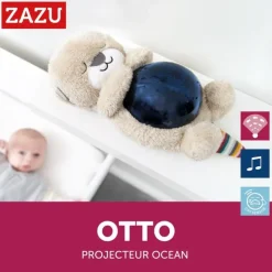 Peluche veilleuse projecteur océanique Otto la loutre