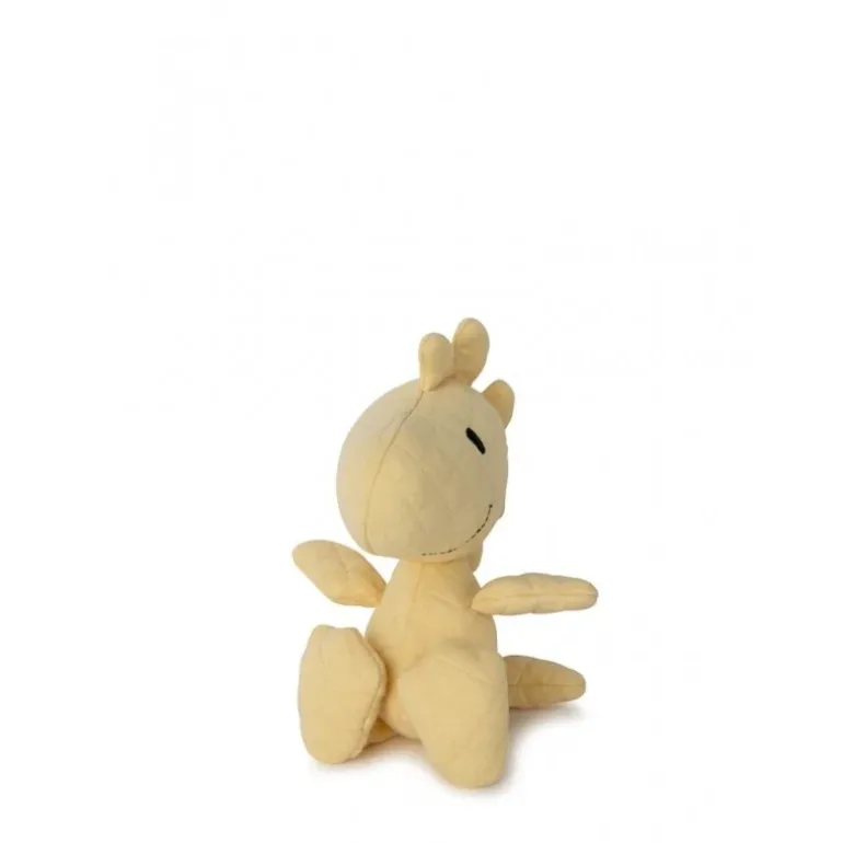 Peluche Woodstock matelassé jaune dans boite cadeau - 15 cm