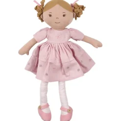 Poupée chatain Amelia avec robe en lin
