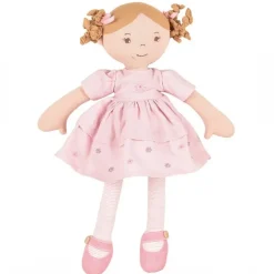Poupée chatain Amelia avec robe en lin