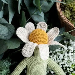 Poupée fleur Camille la camomille 100% coton bio taille M