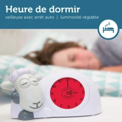 Réveil éducatif veilleuse Sam l'Agneau camel