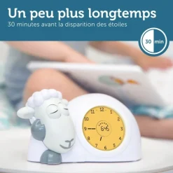 Réveil éducatif veilleuse Sam l'Agneau camel