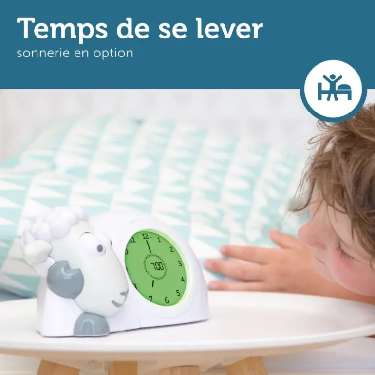 Réveil éducatif veilleuse Sam l'Agneau camel