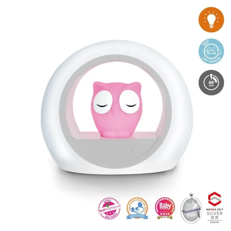 Veilleuse Lou le hibou rose