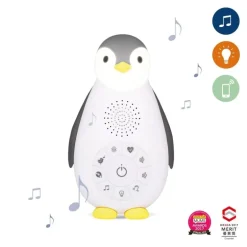 Veilleuse musicale nomade grise Zoë le pingouin
