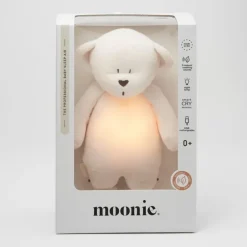 Veilleuse peluche Ours douceur Moonie crème avec sons et lumières