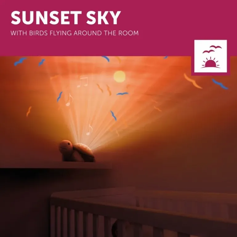 Veilleuse projecteur coucher de soleil Tim la tortue