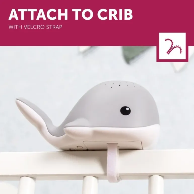 Veilleuse projecteur Wally la baleine gris